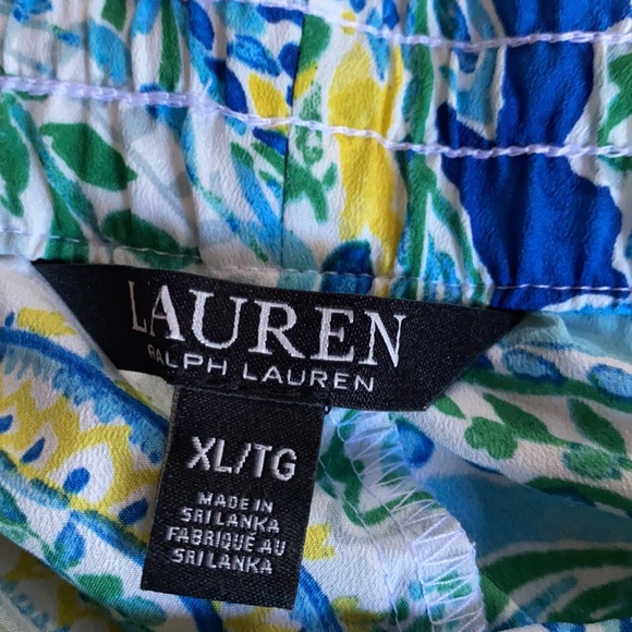 Lauren Ralph Lauren
Paisley Crepe de Chine Wide-Leg Drawstring Pants - Picture 7 of 15